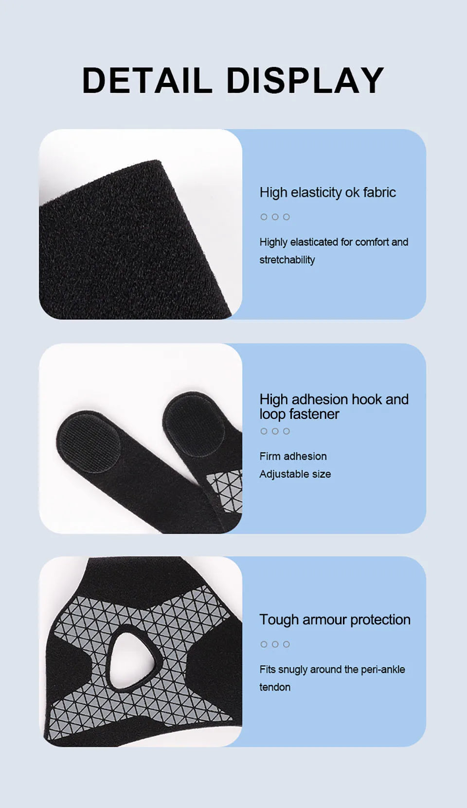 Ultra-thin Ankle Brace Bi-directional Strap Compression Stabilizes Tendons Motion Ankle Fixation Brace Prevents Ankle Sprains