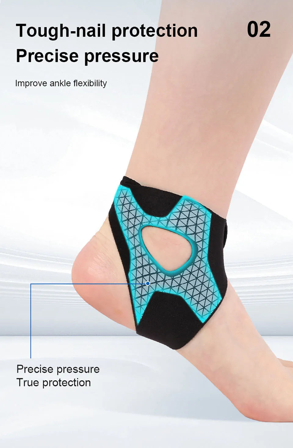Ultra-thin Ankle Brace Bi-directional Strap Compression Stabilizes Tendons Motion Ankle Fixation Brace Prevents Ankle Sprains