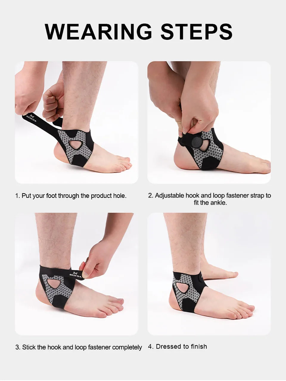 Ultra-thin Ankle Brace Bi-directional Strap Compression Stabilizes Tendons Motion Ankle Fixation Brace Prevents Ankle Sprains